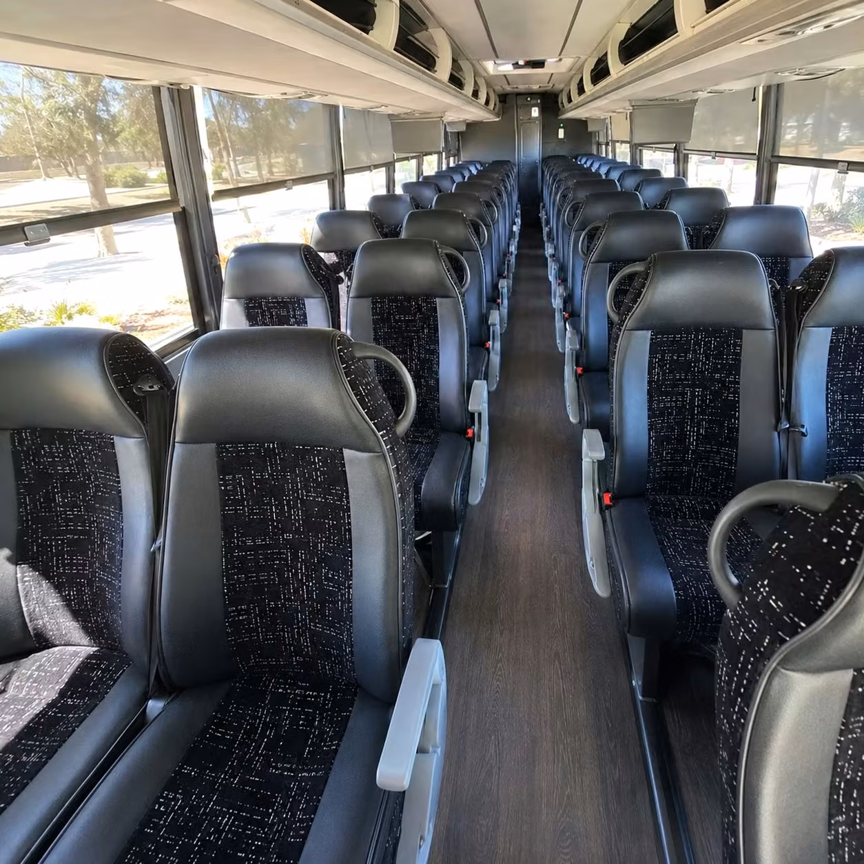 56 passenger charter bus interior