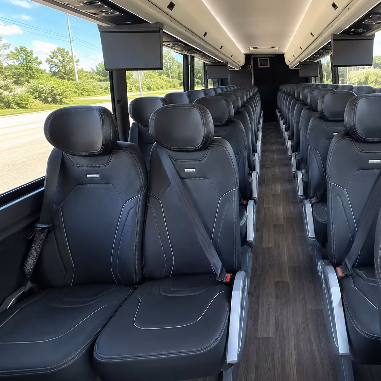 long beach charter bus rental inside